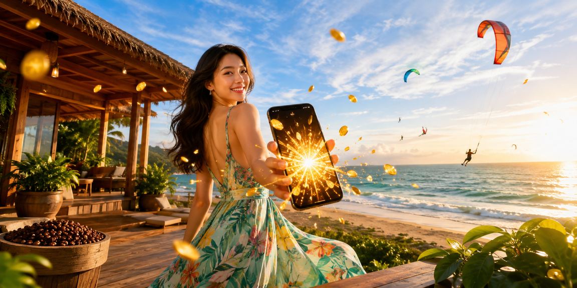Không gian cà phê Mũi Né gợi nhắc cân bằng khi chơi casino trên di động